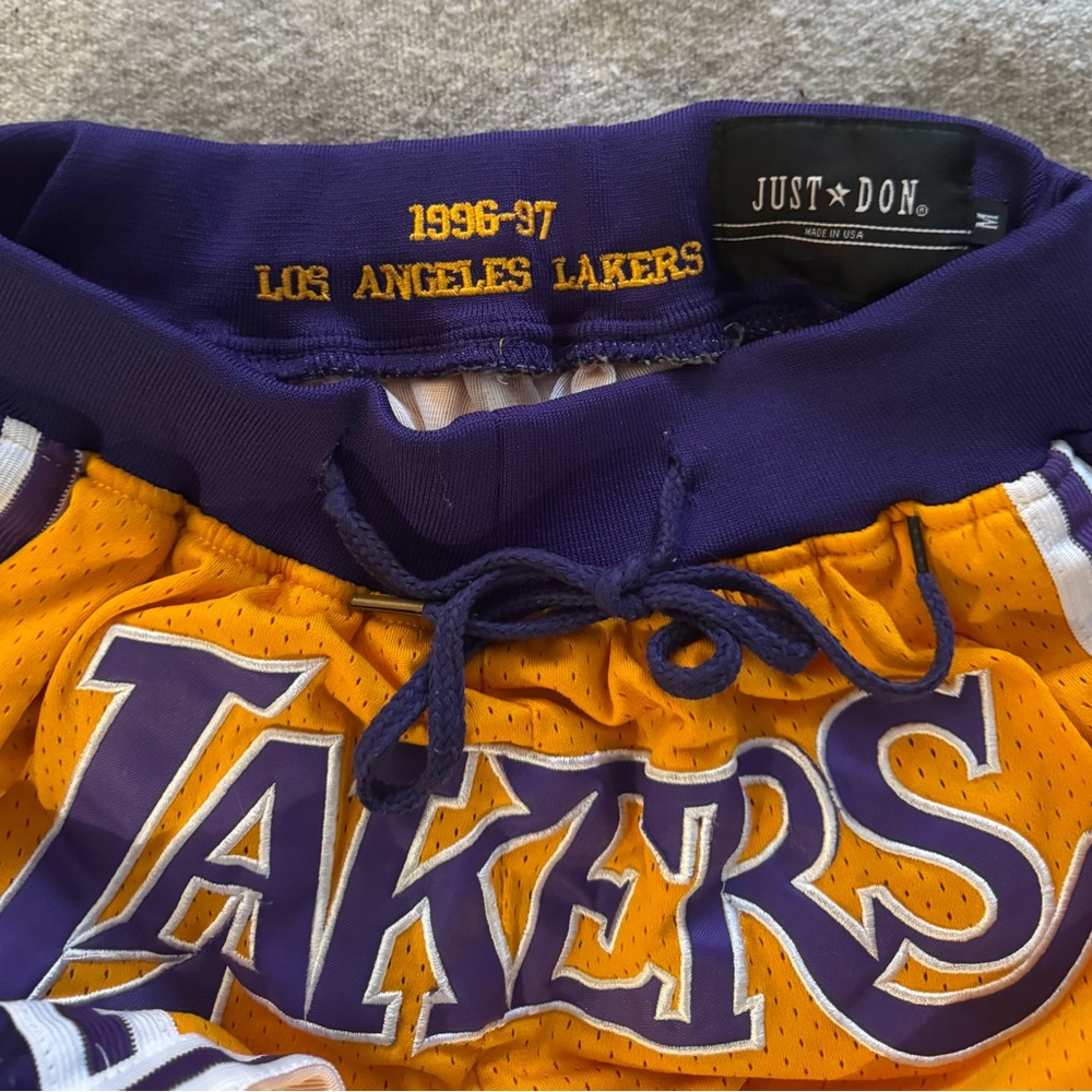 Just Don Los Angeles Lakers Purple & Gold Athletic Shorts